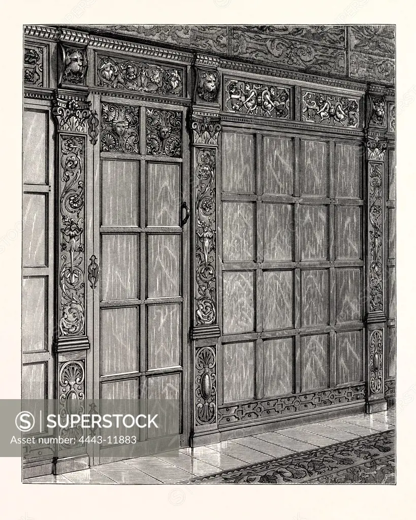 Wainscoting from an Old House at Exeter, South Kensington Museum, UK, britain, british, europe, united kingdom, great britain, european