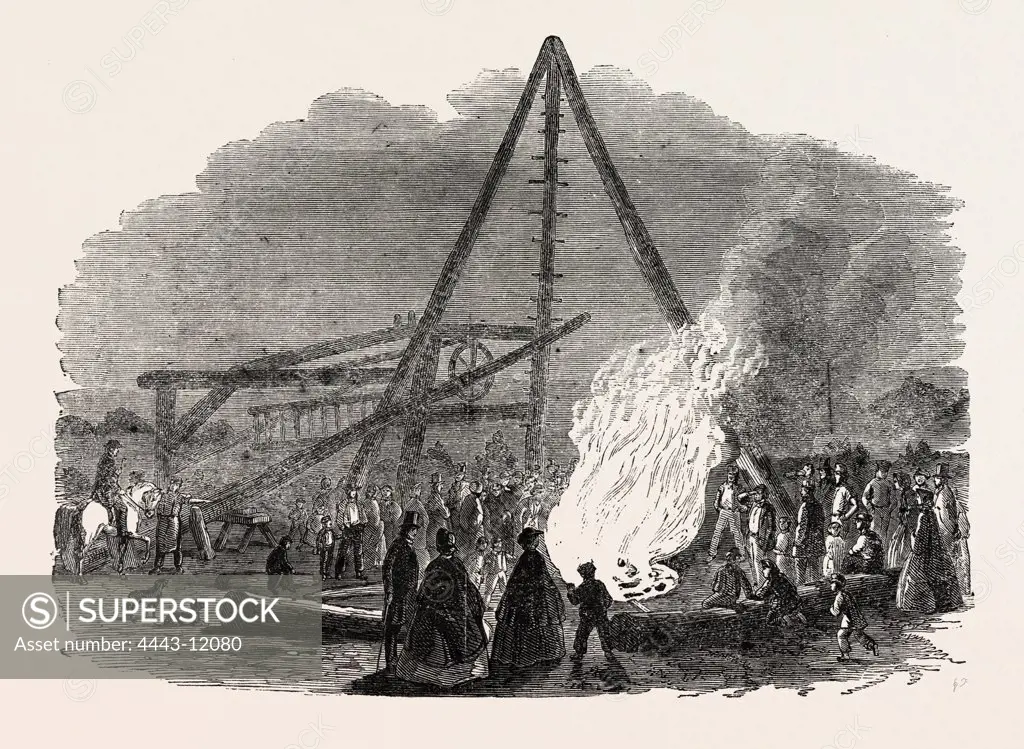 THE BURNING WELL NEAR THE FEATHERSTONE STATION IN THE VICINITY OF PONTEFRACT