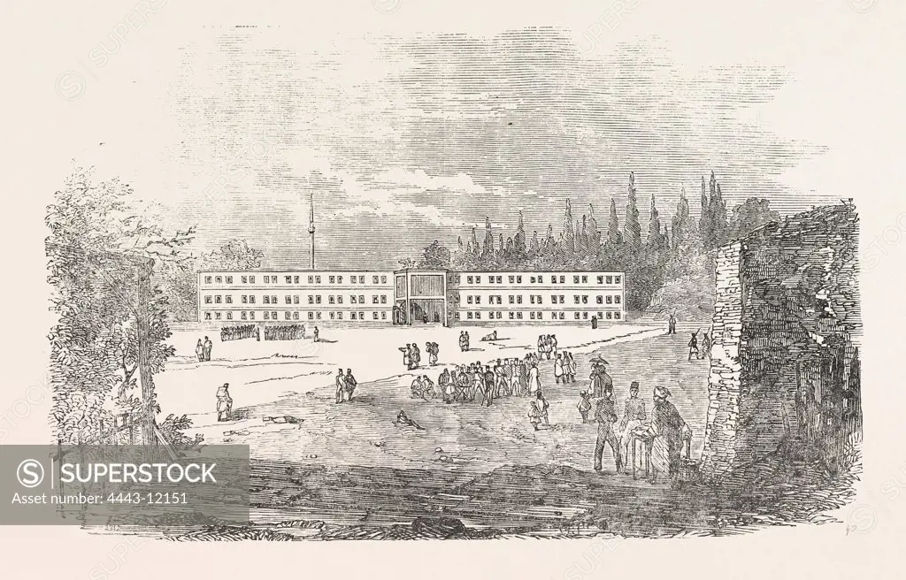 BARRACKS OF CASSIM PACHA, IN CONSTANTINOPLE, ISTANBUL, 1854