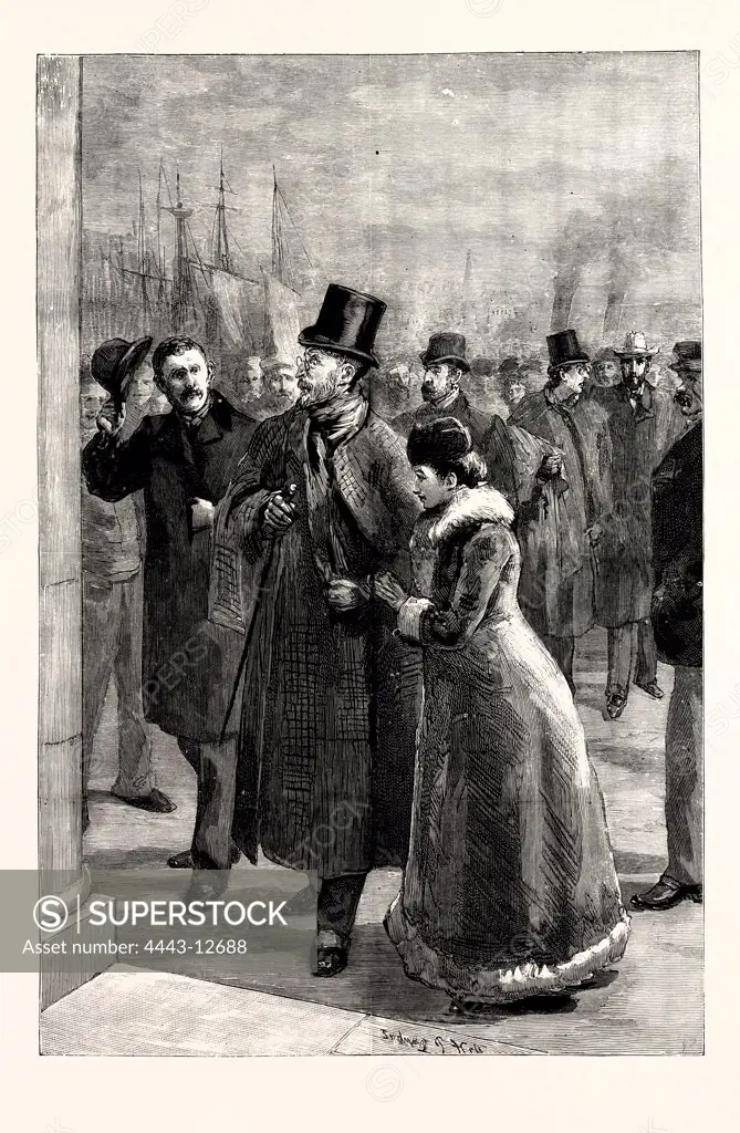 THE ARREST OF MESSRS. O'BRIEN AND DILLON ON THEIR ARRIVAL AT FOLKESTONE, UK