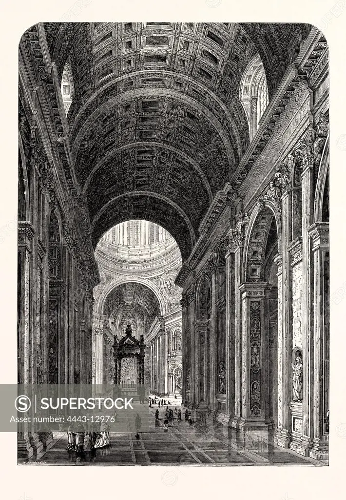 INTERIOR OF ST, PETER'S, Rome, Italy