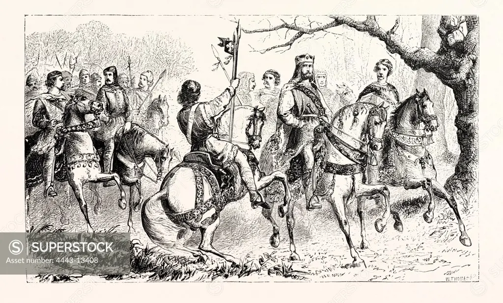 KING JOHN AND HIS RETINUE IN THE FOREST.