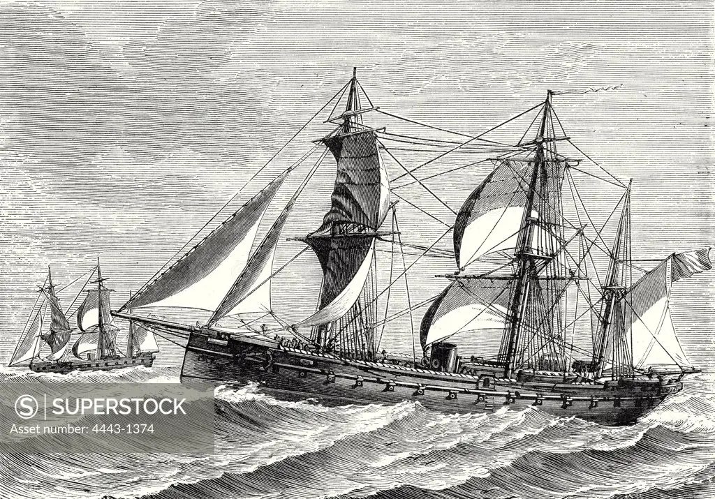 The Heroine, armored frigate launched in 1864