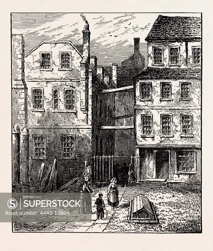 GOLDSMITH'S TOMB IN 1860, LONDON