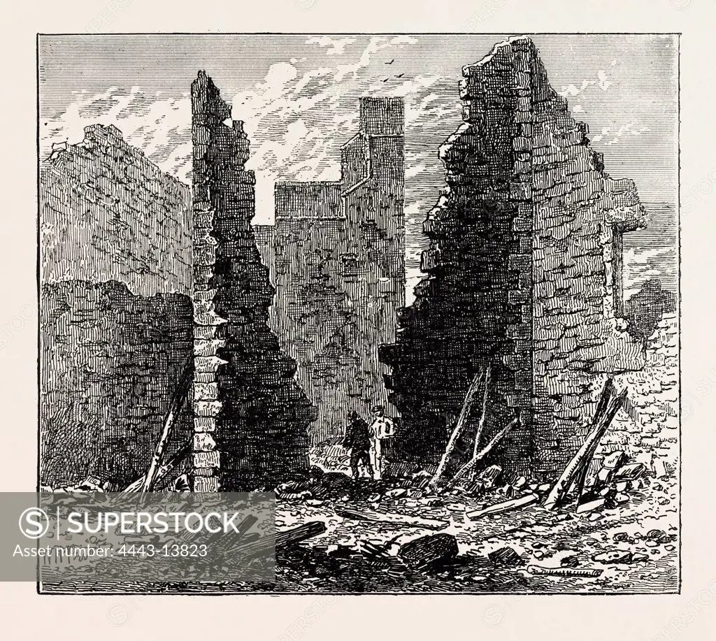 RUINS OF THE BARBICAN ON LUDGATE HILL, 1792, LONDON
