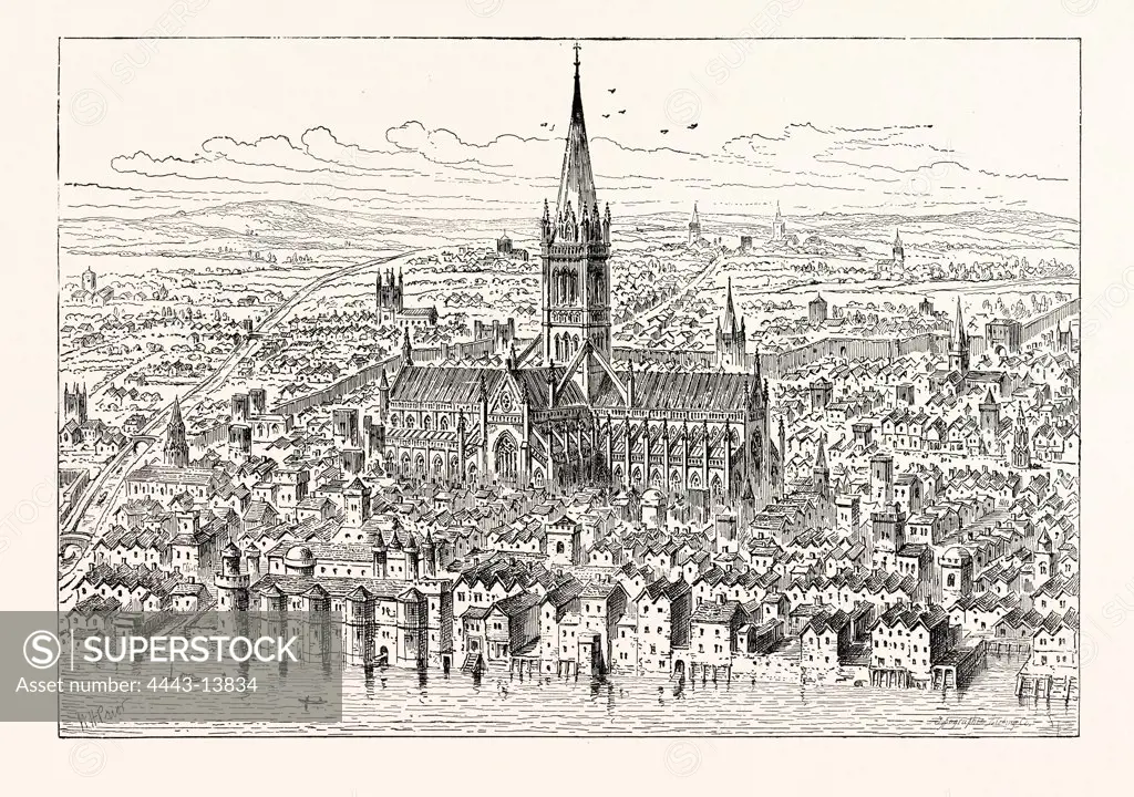 ST. PAUL'S AND THE NEIGHBOURHOOD IN 1540, LONDON