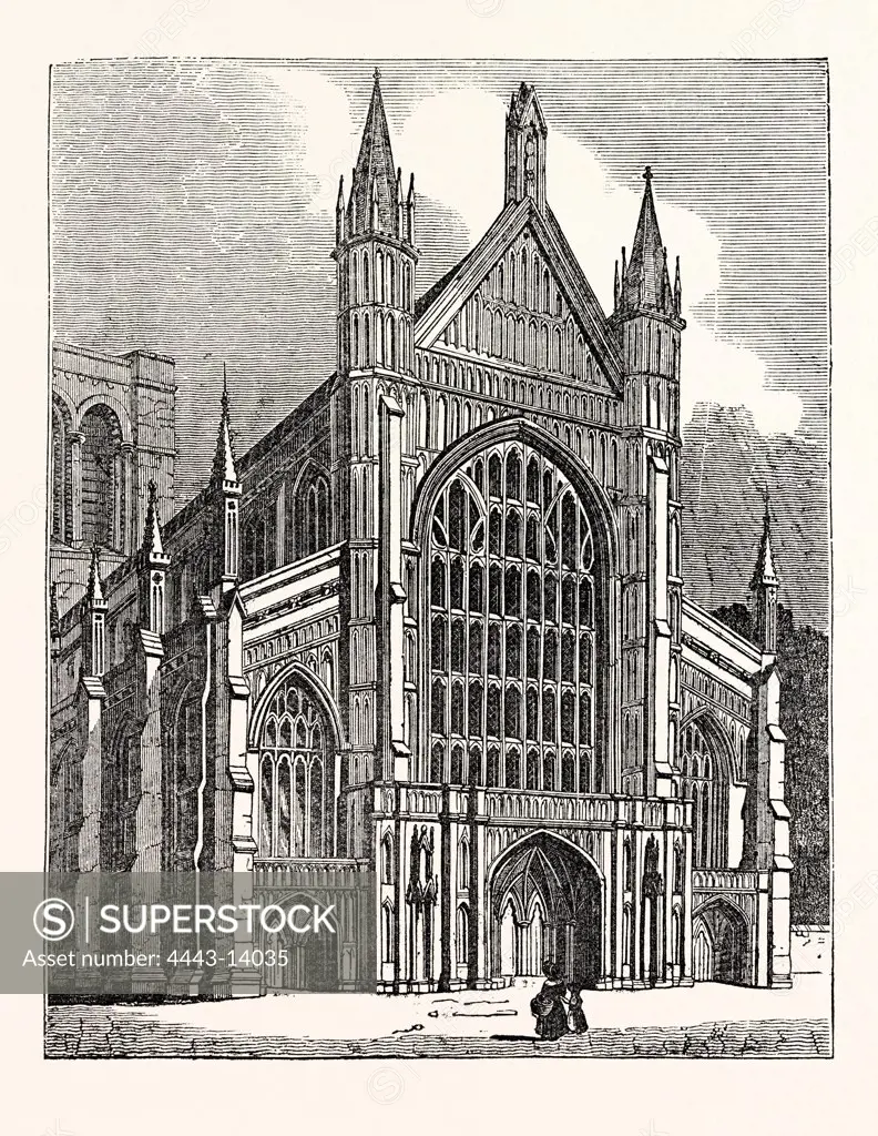 North-west view of the Cathedral at Winchester