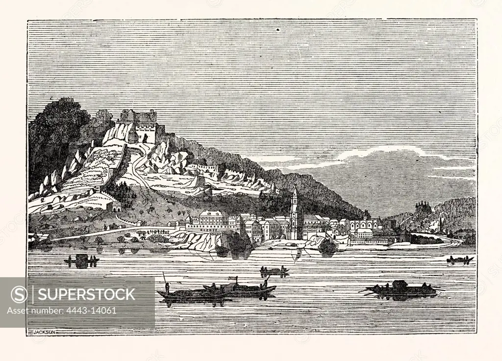 Castle and Village of Durnstein from the Danube
