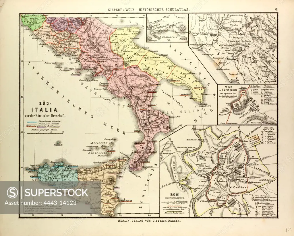 MAP OF SOUTHERN ITALY BEFORE THE ROMAN EMPIRE