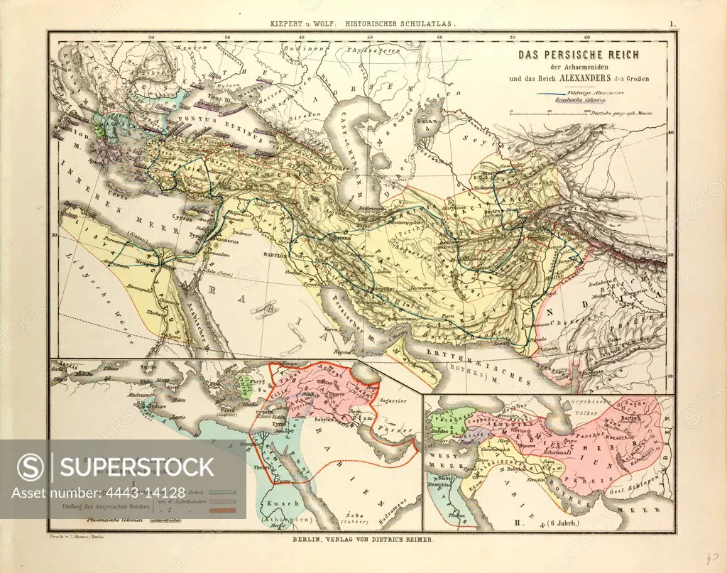 MAP OF THE PERSIAN EMPIRE AND THE EMPIRE OF ALEXANDER THE GREAT