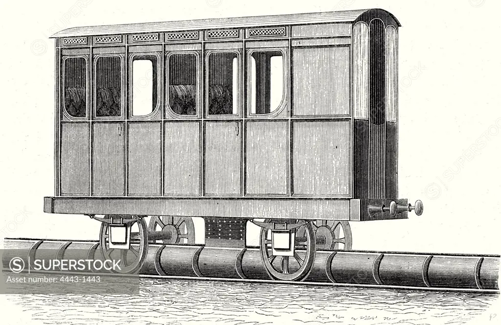 Main wagon of the atmospheric railway of Saint-Germain, taken out of service in 1859