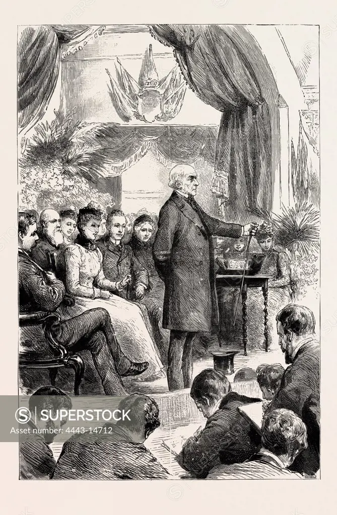 MR. GLADSTONE OPENING A NEW HALL AT PORT SUNLIGHT, CHESHIRE