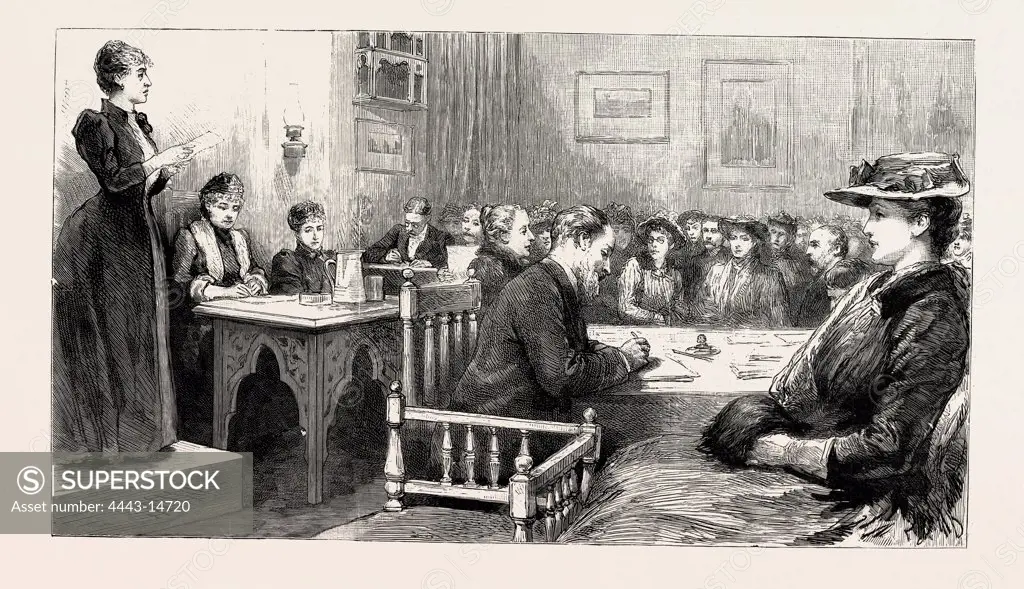 CONFERENCE OF THE WOMEN'S FRANCHISE LEAGUE IN RUSSELL SQUARE, LONDON