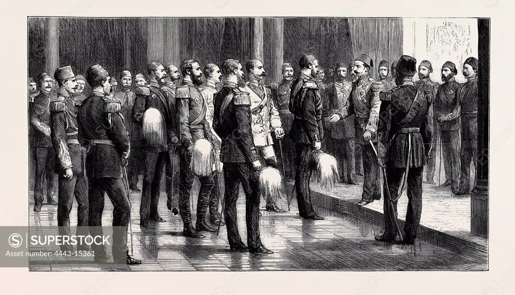 CONSTANTINOPLE, PRESENTATION OF THE ORDER OF THE BLACK EAGLE TO THE SULTAN BY THE SPECIAL GERMAN MISSION
