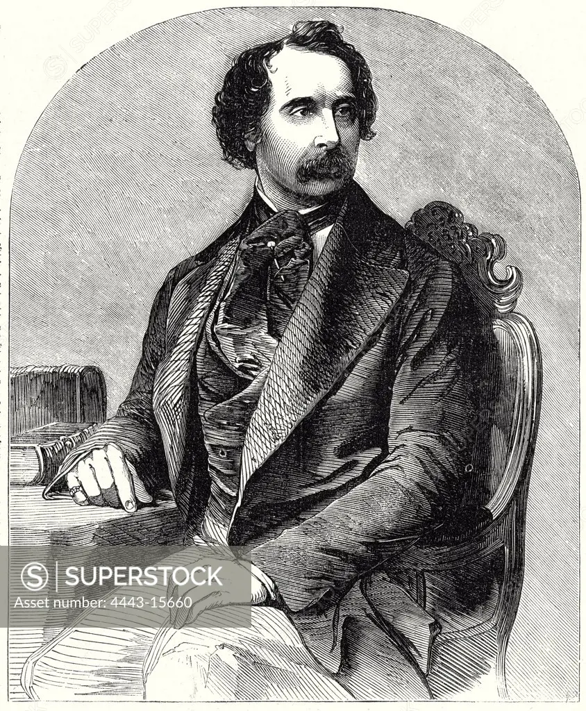 Charles Dickens, from a recent daguerreotype by Mayall, 1 December, 1855  Memoir of Charles Dickens