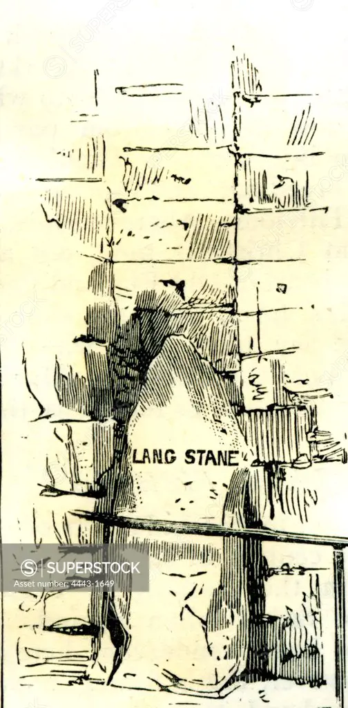 Aberdeen, The Langstane in the Windmill Brae, 1885, UK