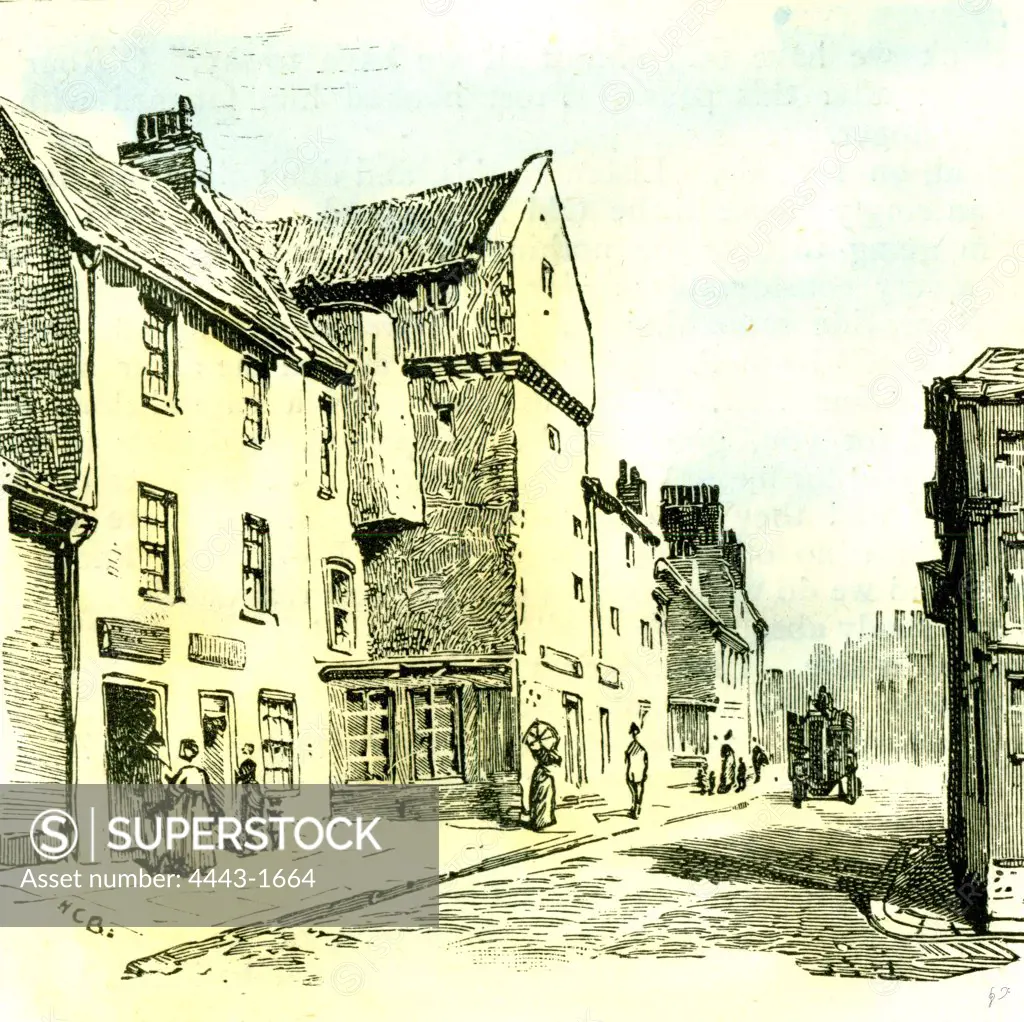 Aberdeen, Mar's Castle, Gallowgate 1885, UK