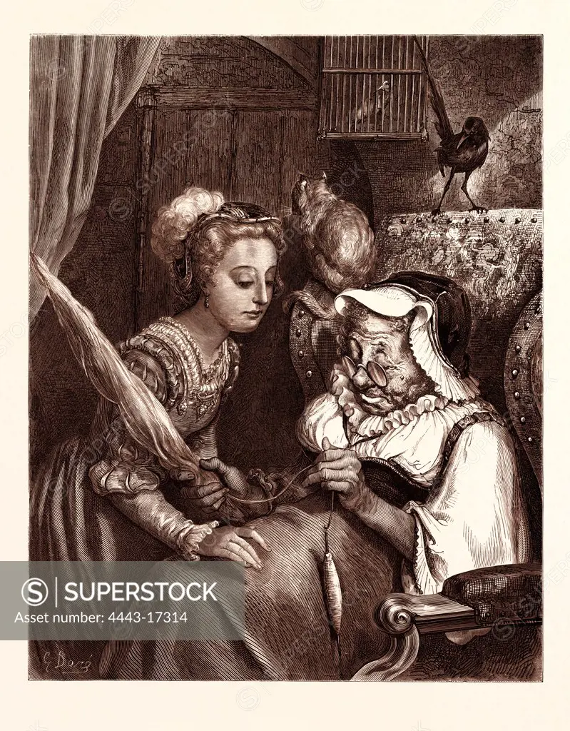 THE PRINCESS AND FAIRY SPITE, FROM THE FAIRY WORLD BY HOOD THE YOUNGER; BY GUSTAVE DOR