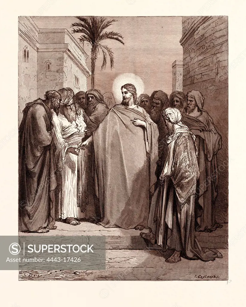 CHRIST AND THE TRIBUTE MONEY, BY GUSTAVE DORE