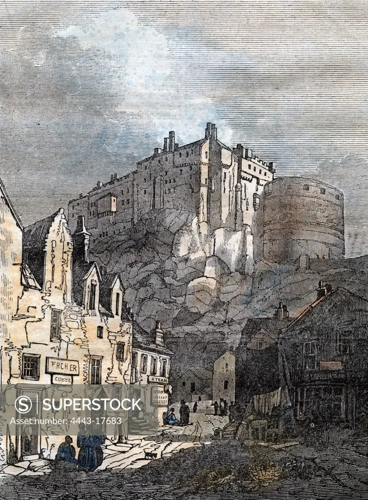 Edinburgh Castle, Scotland, 1833