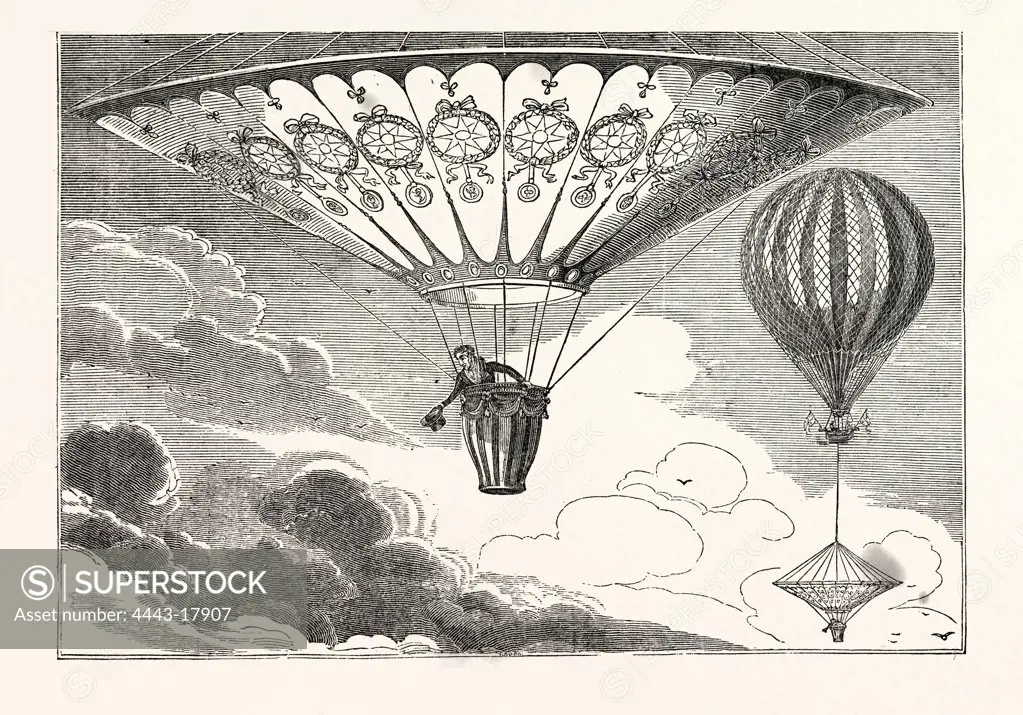 ASCENT OF THE VAUXHALL BALLOON AND MR. COCKING'S PARACHUTE