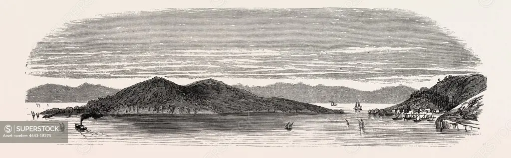 The Princes' Islands in Constantinople (Istanbul), 1855. Engraving