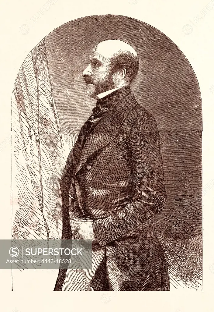 HIS EXCELLENCY COUNT DE MORNY, FRENCH AMBASSADOR EXTRAORDINARY AT THE RUSSIAN CORONATION. Charles Auguste Louis Joseph Demorny/de Morny, 1er Duc de Morny, 15 16 September 1811, Switzerland  10 March 1865, Paris,  was a French statesman. France