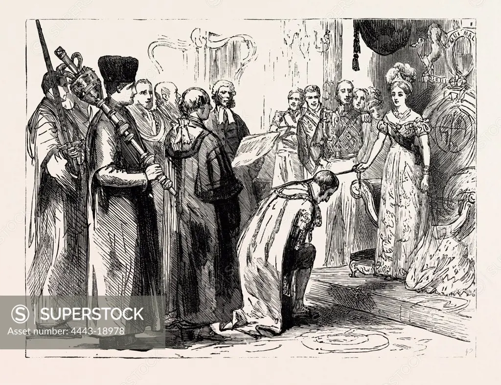 IN THE CITY, NOV. 9, 1837, HER MAJESTY KNIGHTING SIR MOSES MONTEFIORE