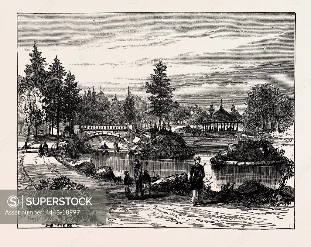 ORNAMENTAL WATER, BEAUMONT PARK, HUDDERSFIELD, UK, 1883