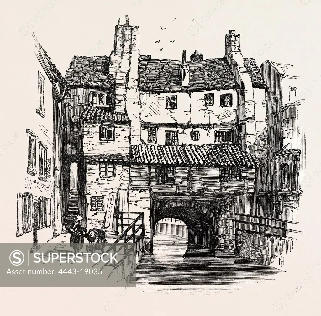 LINCOLN: OLD HOUSES, UK, 1869