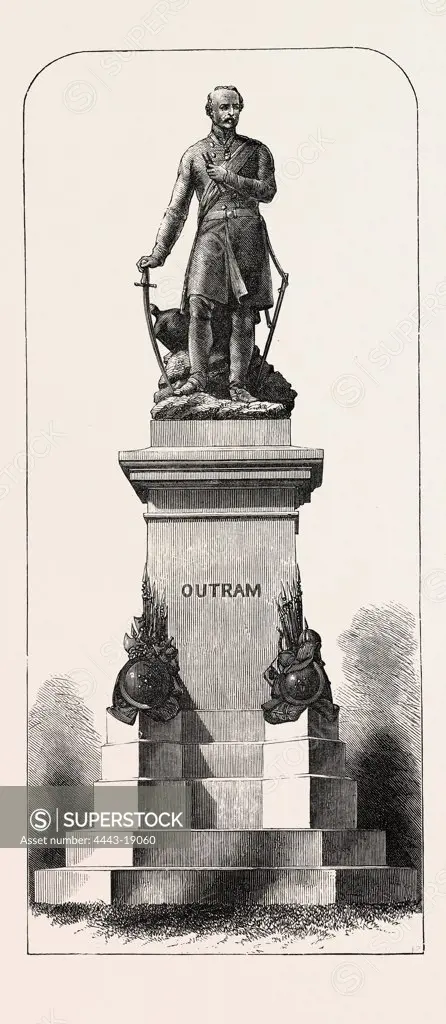 STATUE OF GENERAL SIR JAMES OUTRAM ON THE THAMES EMBANKMENT, UK, 1871