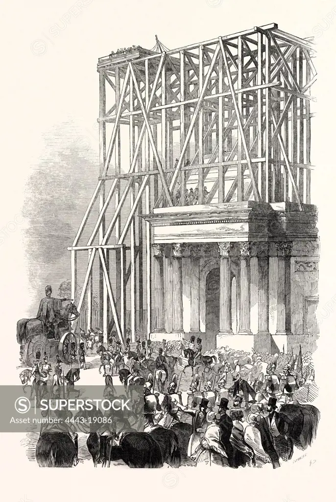 ARRIVAL OF THE WELLINGTON STATUE AT THE ARCH, 1846