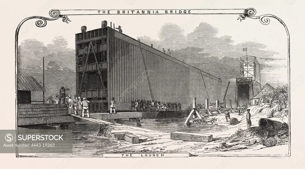 THE BRITANNIA BRIDGE: THE LAUNCH, 1849