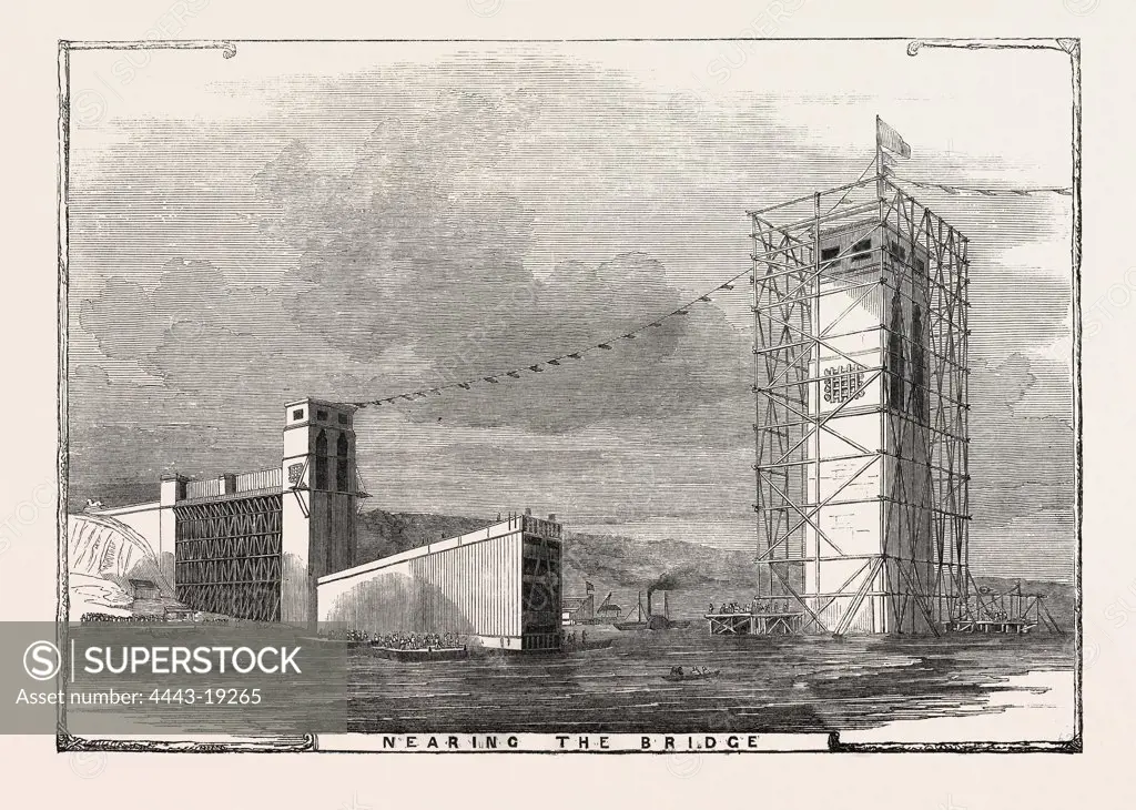 THE BRITANNIA BRIDGE: NEARING THE BRIDGE, 1849