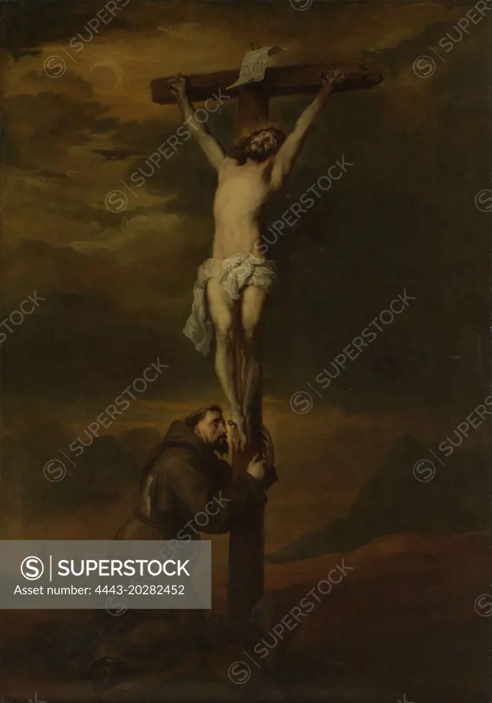 Saint Francis at the Foot of the Cross, manner of Anthony van Dyck, 1606 - 1691