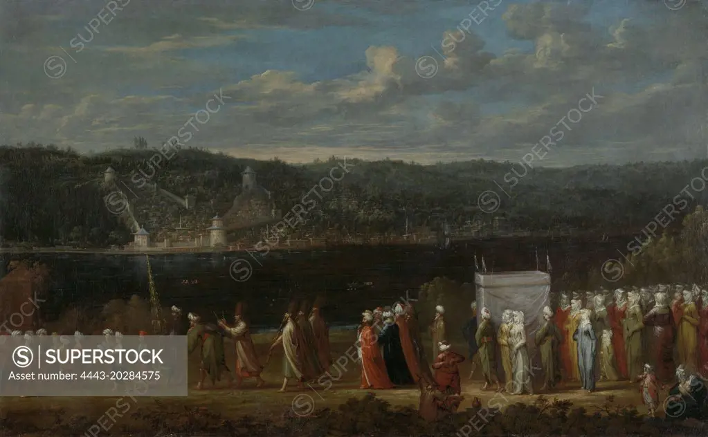 Wedding procession on the Bosphorus, Turkey, Jean Baptiste Vanmour, c. 1720 - c. 1737