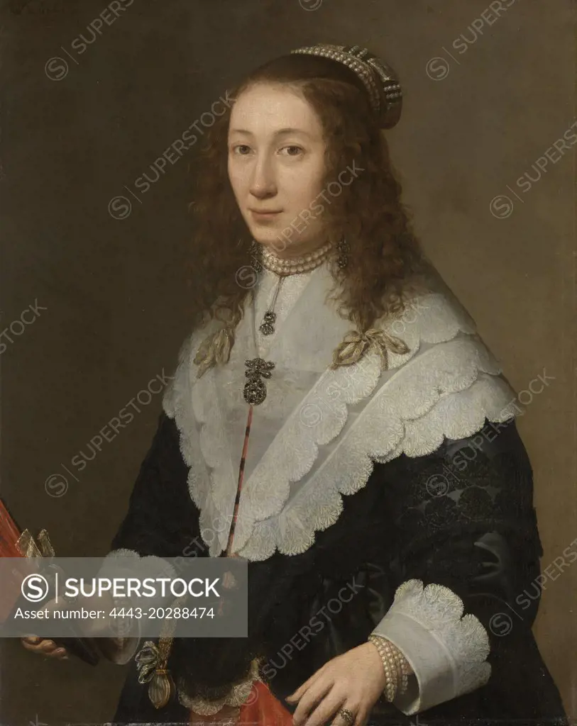 Portrait of Catharina van Well, Wife of Guilliaam van Bleyswijk, Gerard van Kuijl, 1640 - 1660