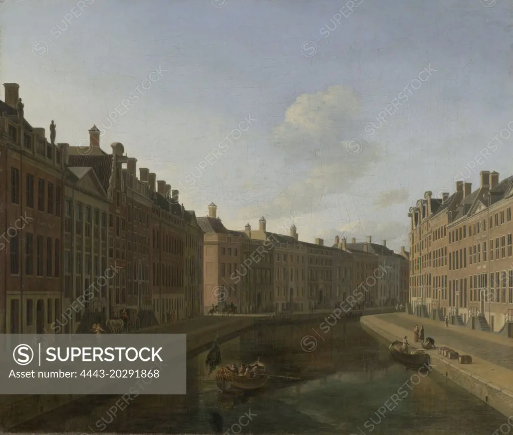 Bend in the Herengracht in Amsterdam, The Netherlands, Gerrit Adriaensz. Berckheyde, 1685