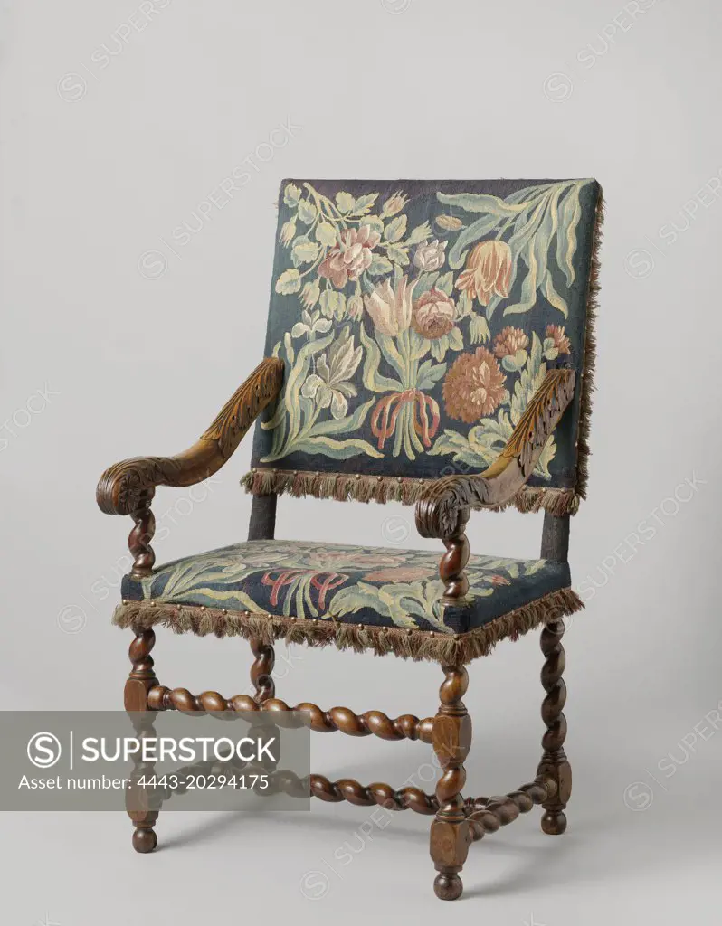 Armchair with tapestry upholstery, Anonymous, Abraham A