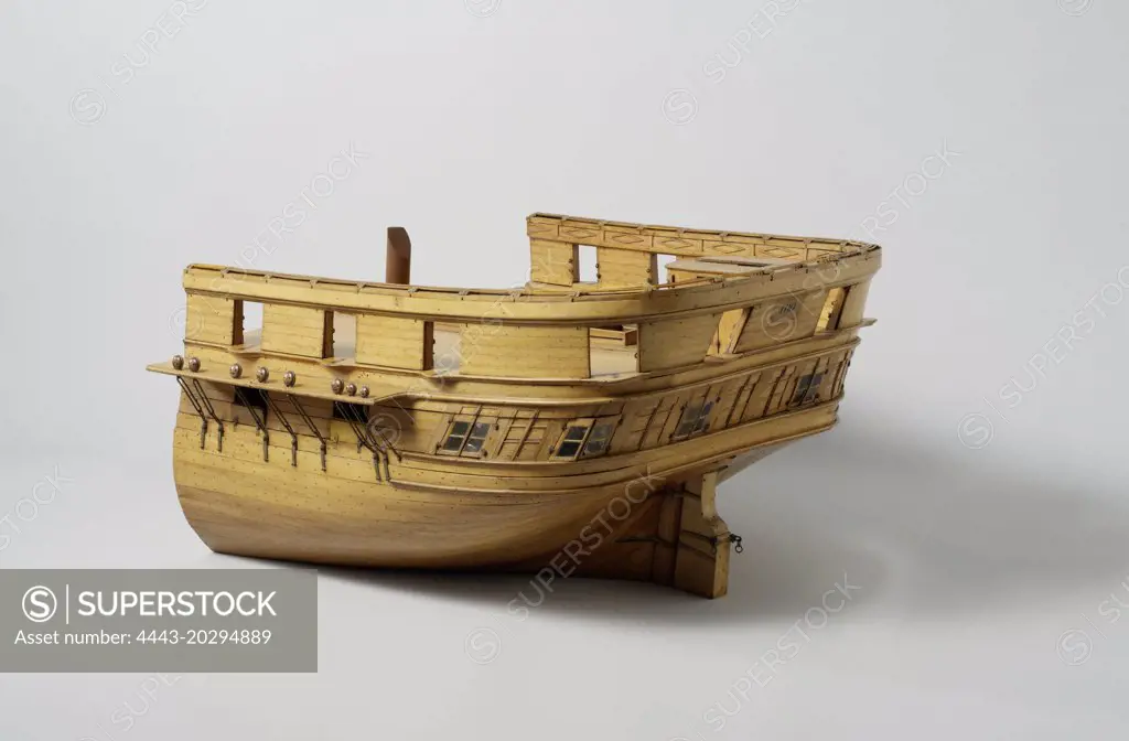 Model of a stern of a frigate of 60 pieces, Pieter Glavimans, c. 1831