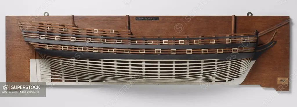 Half Model of a liner of 68 pieces, Anonymous, c. 1795