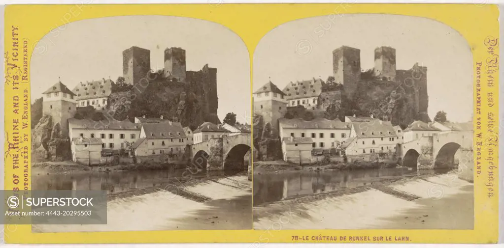 The Chateau the Runkel on the Lahn Germany, William England, 1860 - 1870