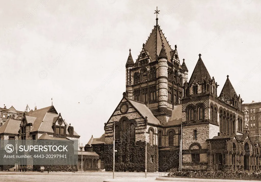 Trinity Church, Boston, Trinity Church (Boston, Mass.), Churches, United States, Massachusetts, Boston, 1900