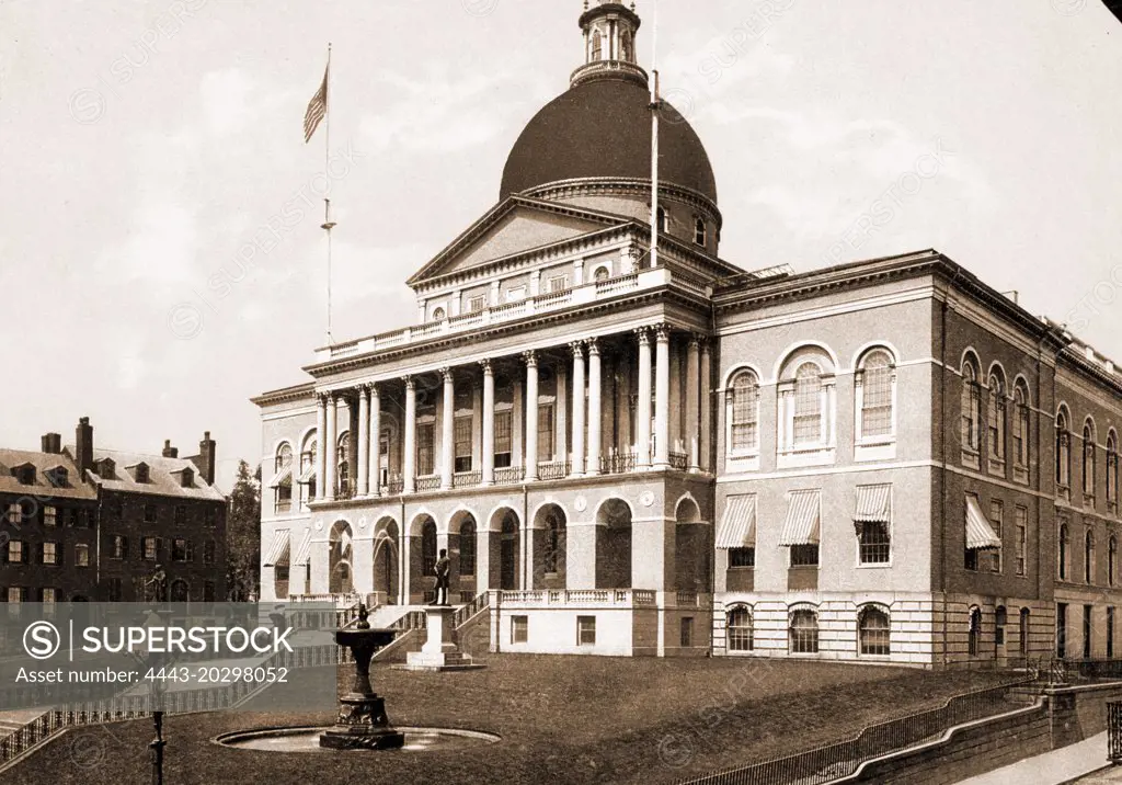 The State House, Boston, Massachusetts State House (Boston, Mass.), Capitols, United States, Massachusetts, Boston, 1900