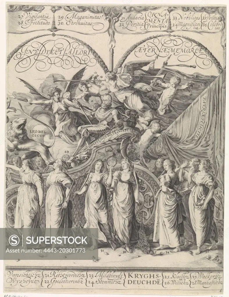 Triumphal Procession of William of Orange, Cornelis van Kittensteyn, Claes Jansz. Visscher (II), Dutch, 1587-1652