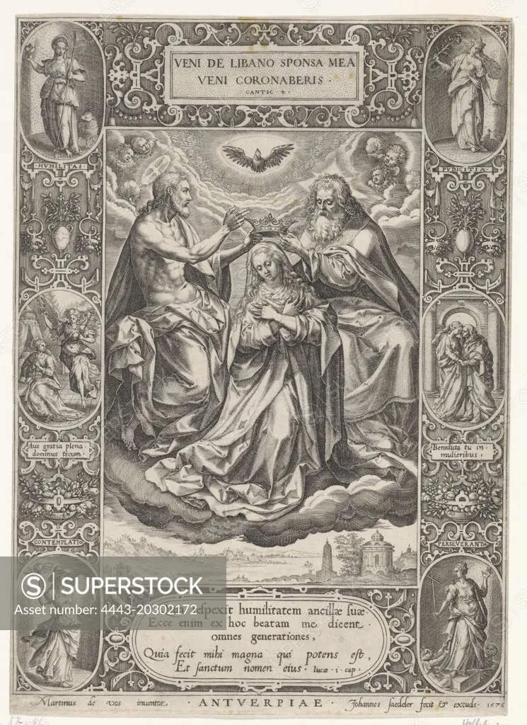 Coronation of Mary, Johann Sadeler (I), 1576
