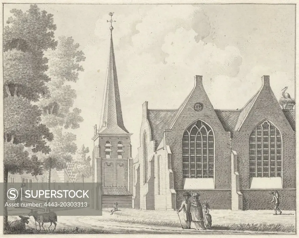 The church Leimuiden The Netherlands, J.C. Röell, 1700 - 1800