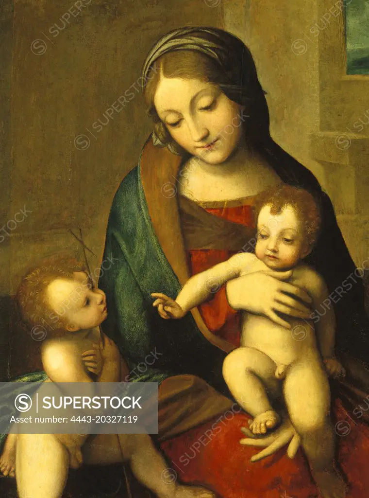 after Correggio, Madonna and Child with the Infant Saint John, c. 1510, oil on panel