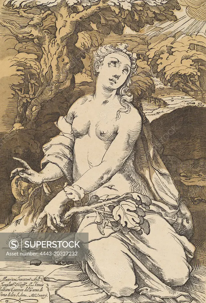 Andrea Andreani after Domenico Beccafumi, Eve, Italian, 1558-1559 - 1629, 1586, chiaroscuro woodcut