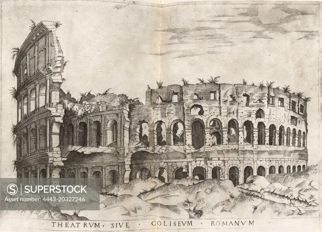 Italian 16th Century, Colosseum, engraving